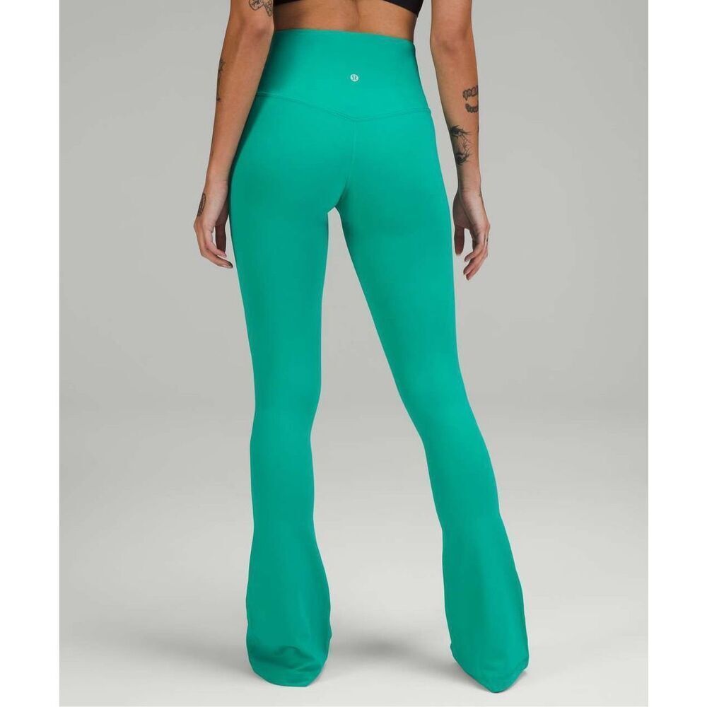 Lululemon Align High-Rise Mini-Flared Pant 32" In Maldives Green Size 4